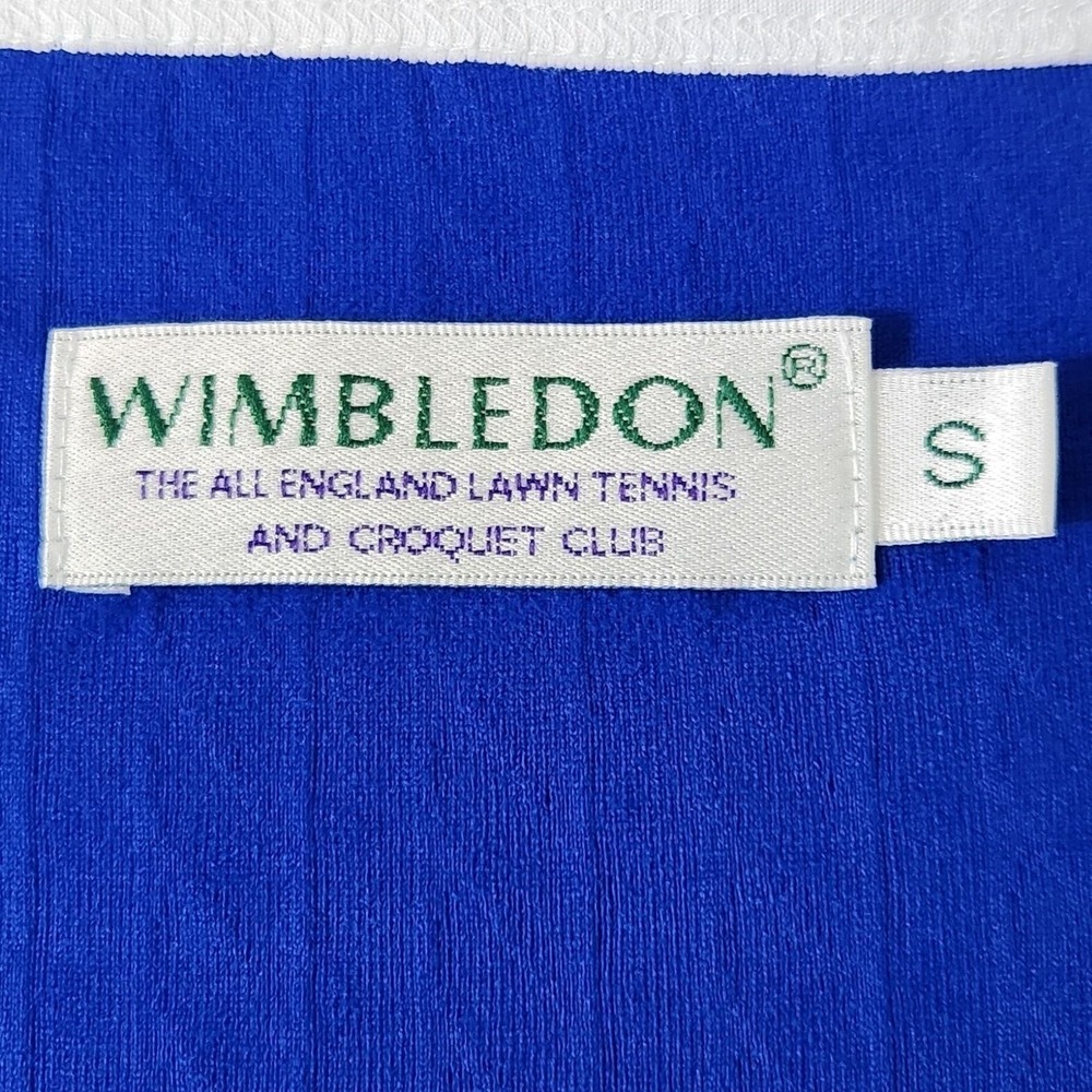 Wimbledon Top Women's Small Blue Cable Knit Vintage 90s Tennis Prep Country Club - Picture 7 of 13